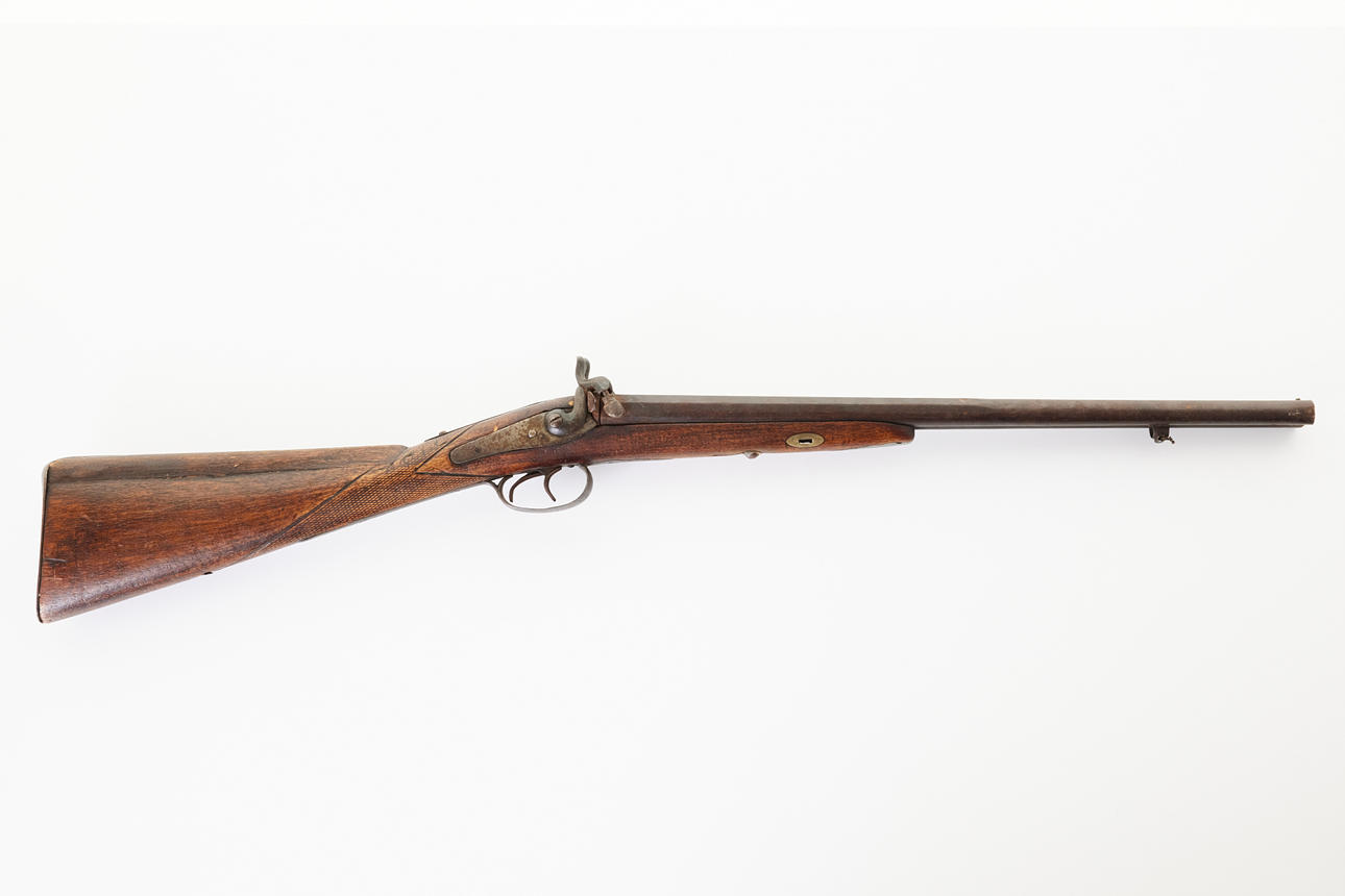 Reciprocating GUN, double barrel, mid 19th century.
