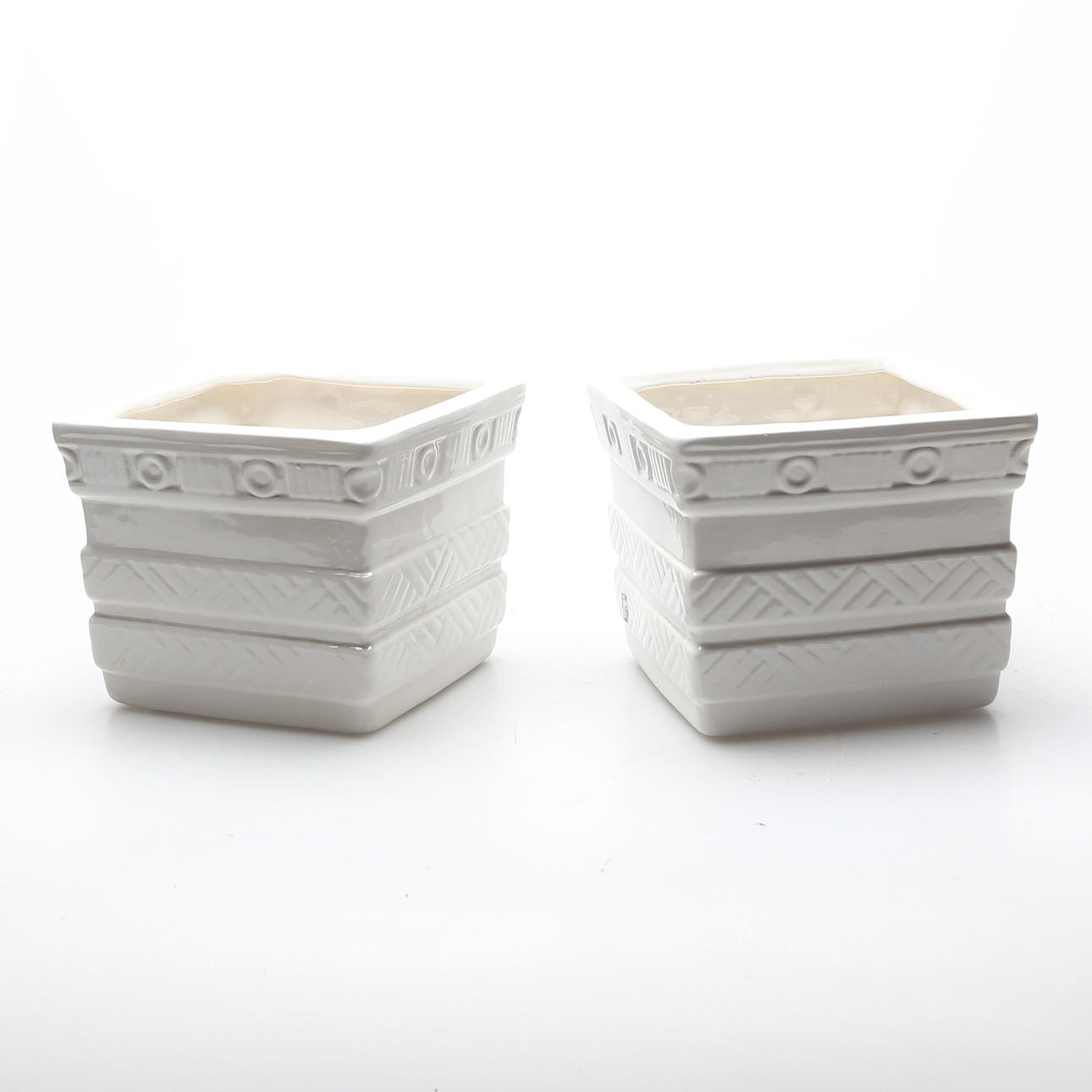 Blumentöpfe, 2 Stück, Keramik, Sofiero, Gantofta, 1900.