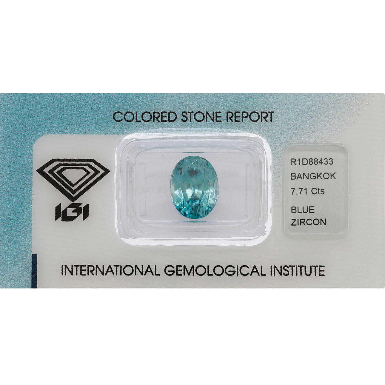 Encapsulated unmounted natural zircon.