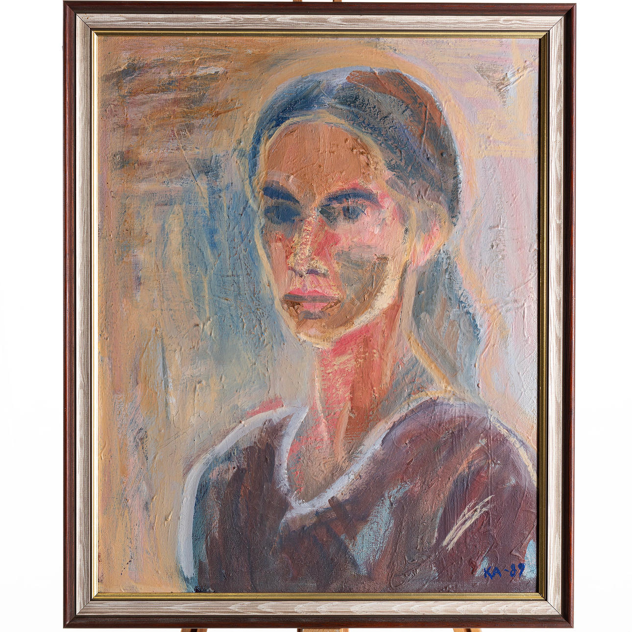 KERSTIN ANDERSSON, Oil on canvas "self-portrait" signed and dated -89.