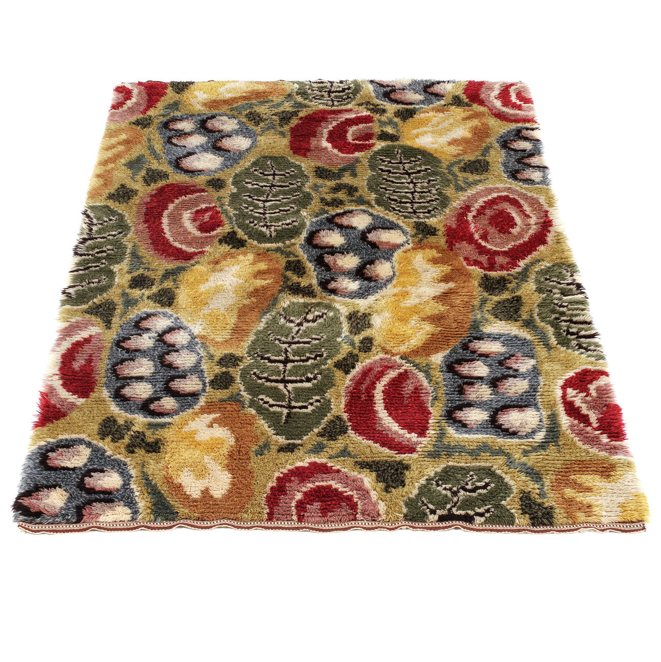 JOSEF FRANK. Matta, rya. Sannolikt vävd av Ingrid Hellman i Kinna 1930-40-tal.