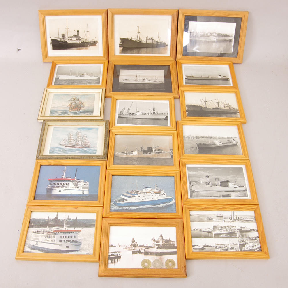 TAVLOR, 18 stycken, marina motiv.