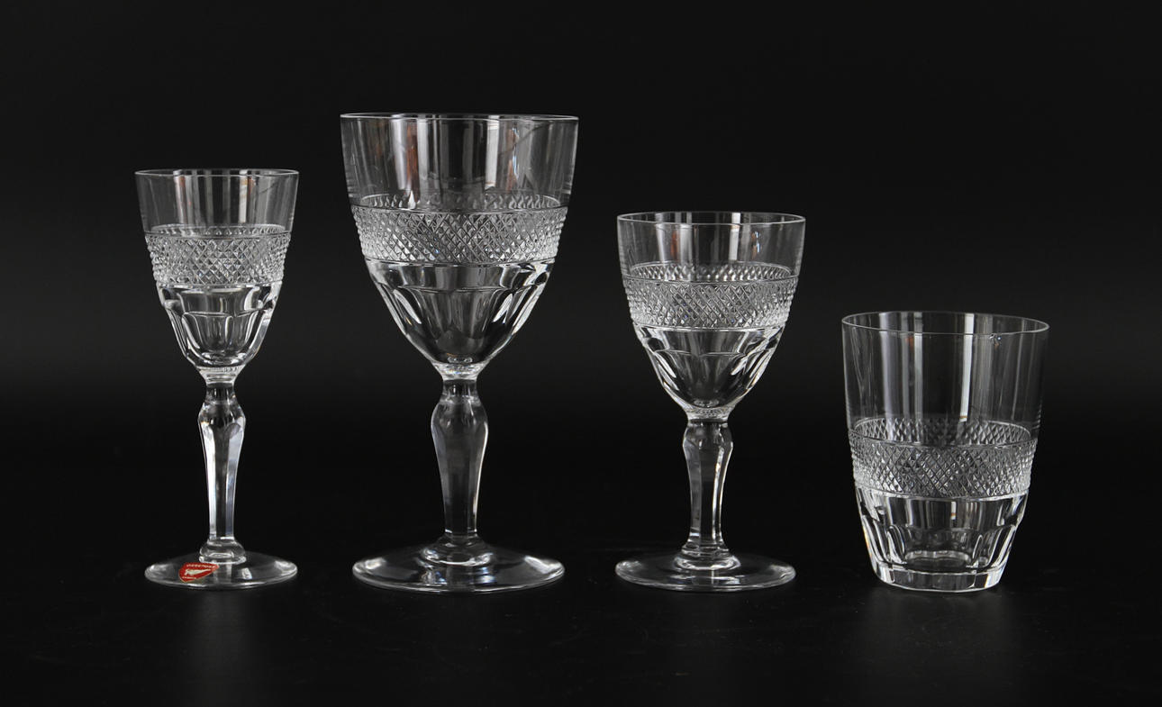 GLASSERVIS, Orrefors, 55 delar.