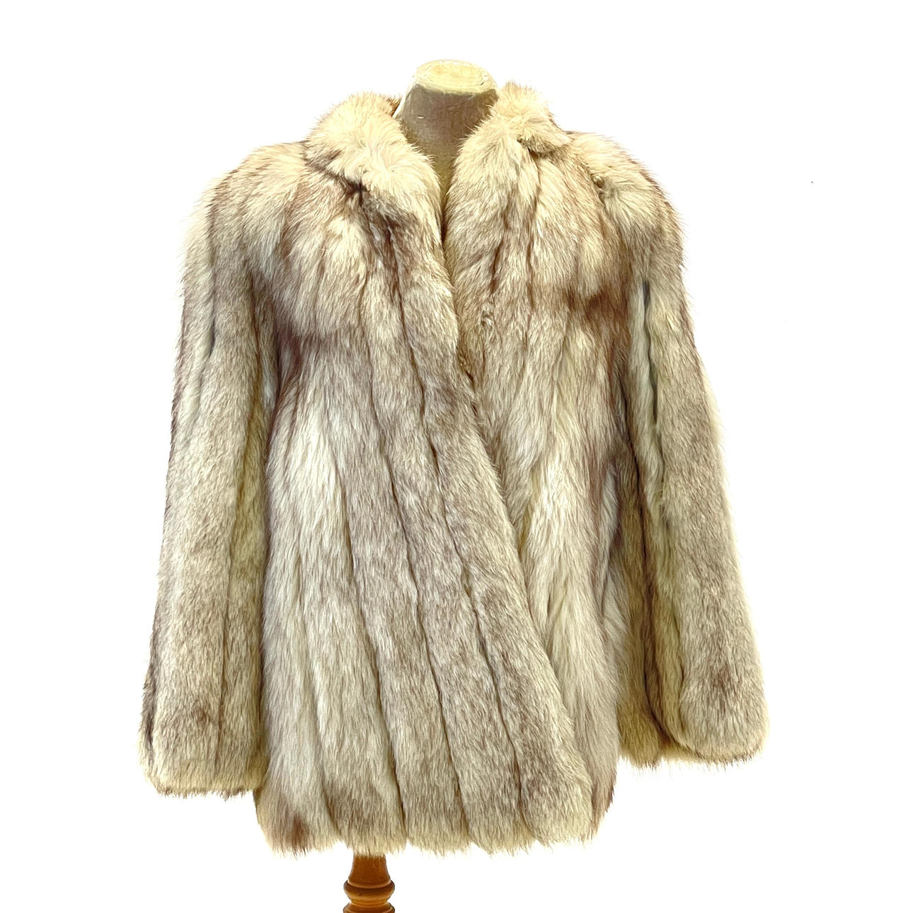 VINTAGE BLÅ RÄV PÄLSJACKA.