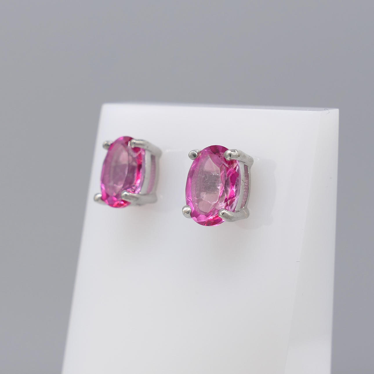 PINK TOPAZ ädelsten dubbar.