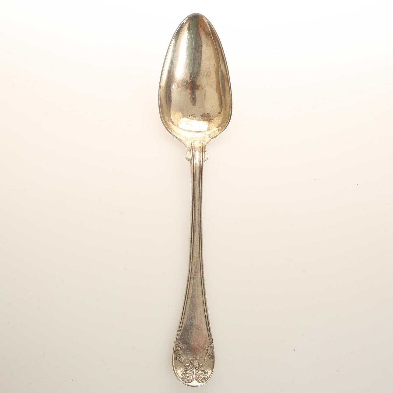 Spoon, silver, Johan Theodor Palmgren, Norrköping 1877.