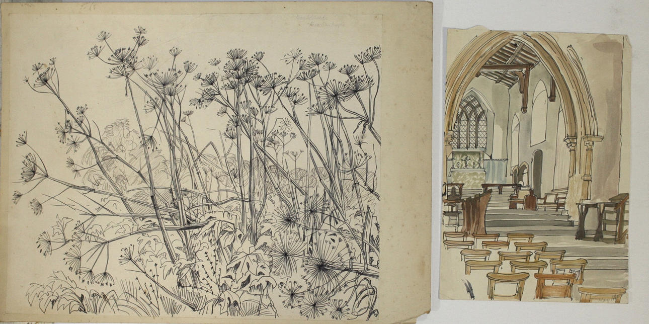 MARY ADSHEAD (1904-1995). A FOLIO OF ASSORTED DRAWINGS.
