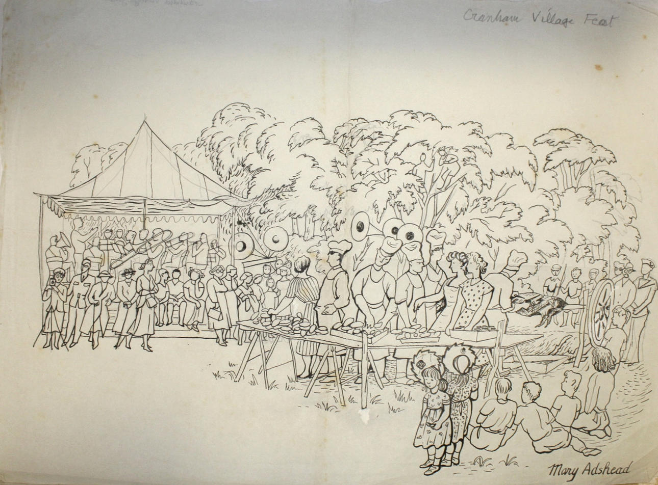 MARY ADSHEAD (1904-1995). A FOLIO OF FIGURE SUBJECTS, PORTRAIT STUDIES & LIFE DRAWINGS.