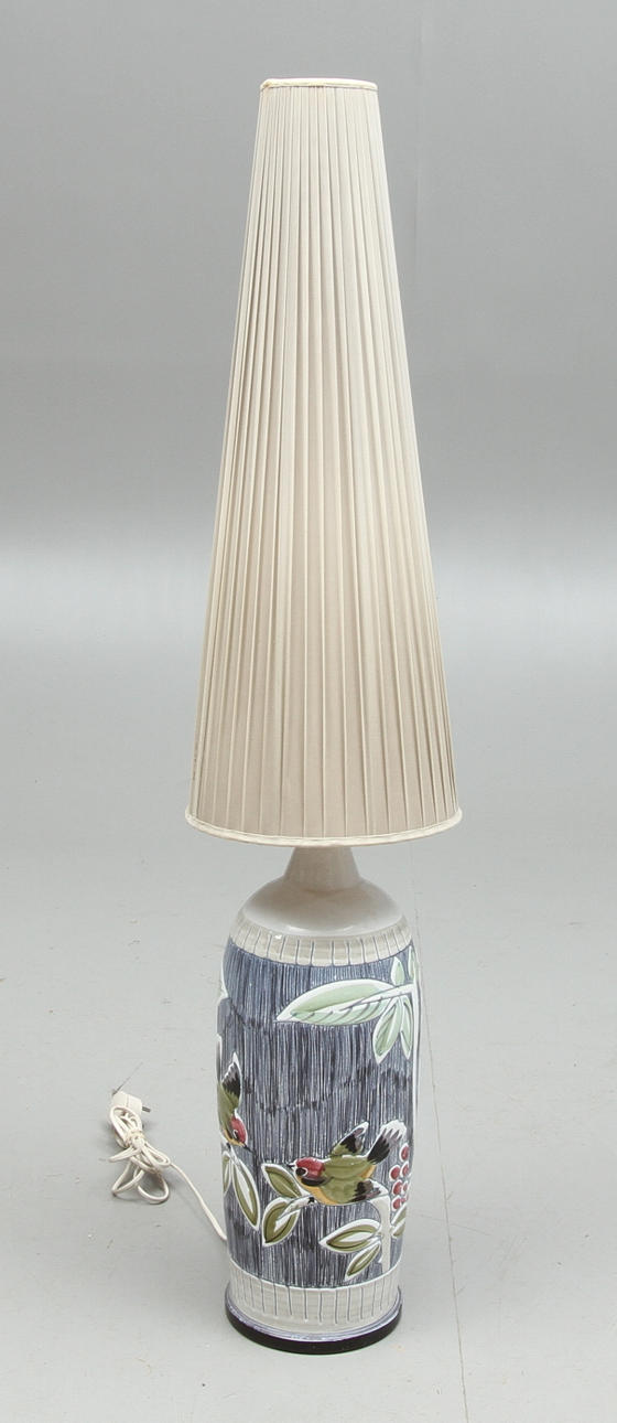 BORDSLAMPA, keramik. Nila(Alingsås) Sverige 1950-tal.