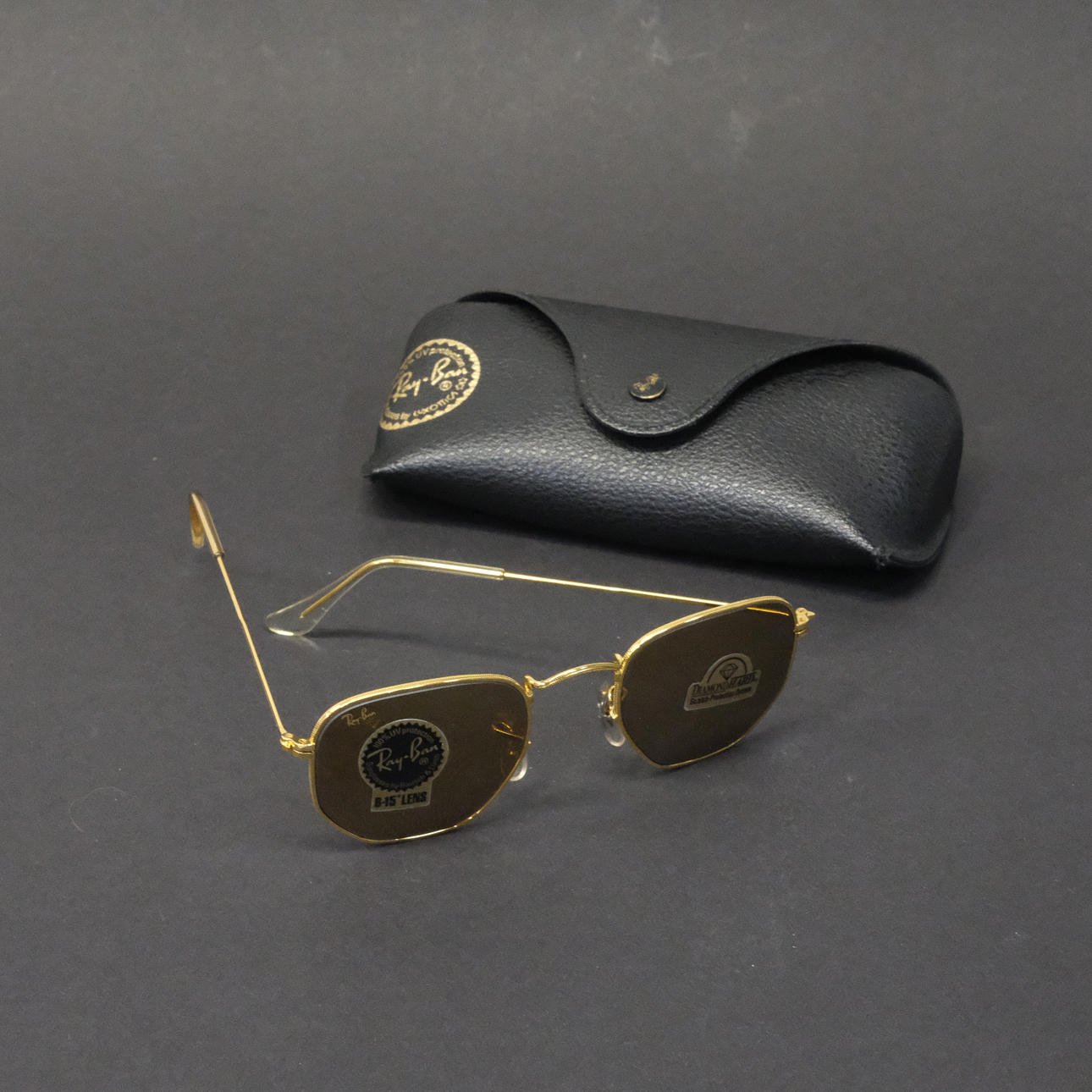 RAY BAN. SOLGLASÖGON, HEXAGONAL, BAUSCH & LOMB.