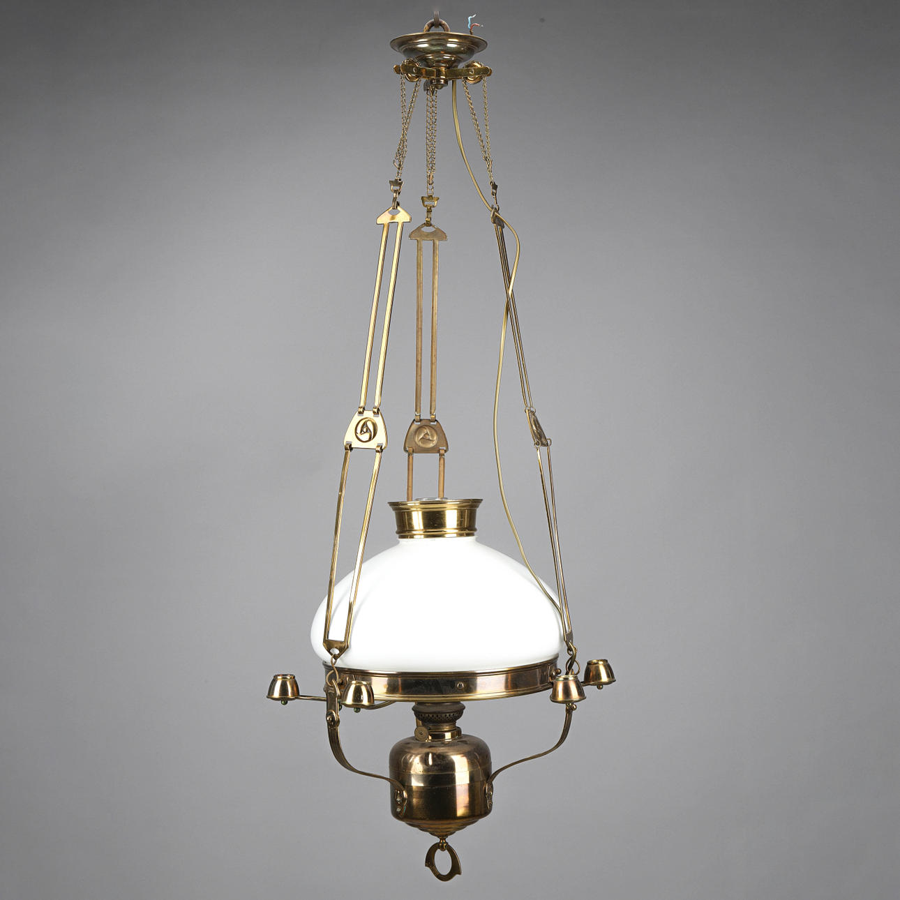 PHOTOGEN LAMPE, Jugendstil, Messing.
