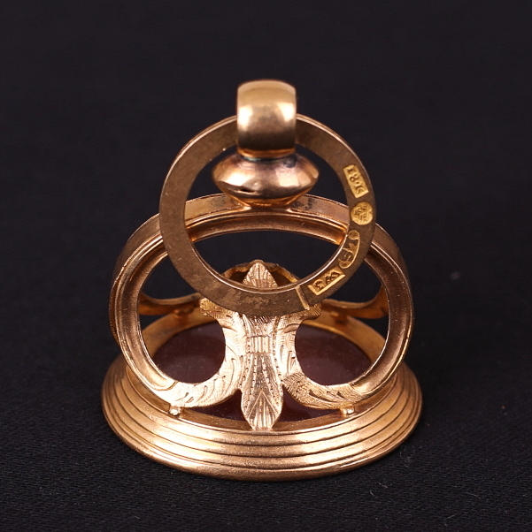 SIGILLSTÄMPEL, guld 18K, 1827, nettovikt 12 gram.