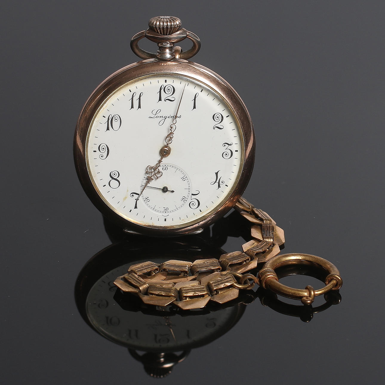 FICKUR, silver, Longines med Cloisonné boett, 1900-talets början.