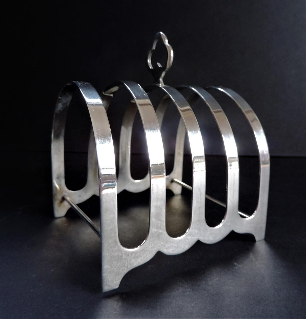 STERLING SILVER TOAST RACK.