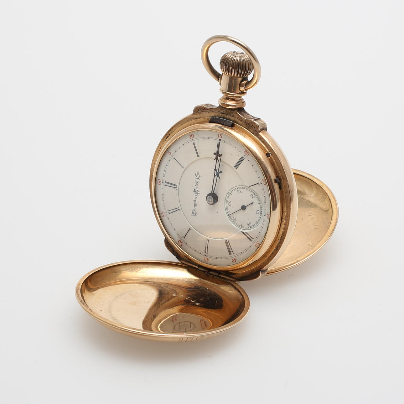 FICKUR, savonett, Hampden Watch Co, USA, 1800/1900-tal.
