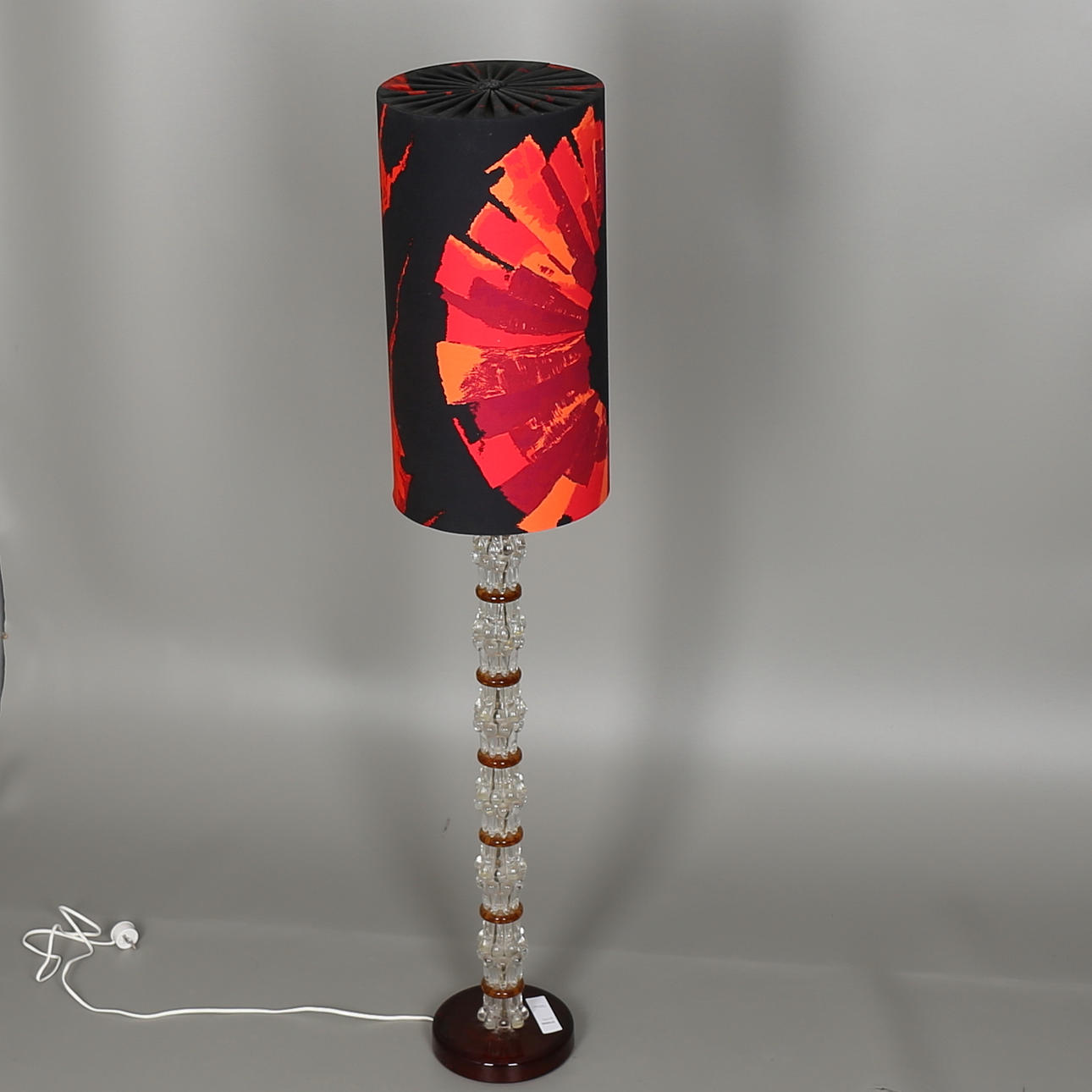 GOLVLAMPA i glas, troligen Avos, Örebro, 1970 tal.