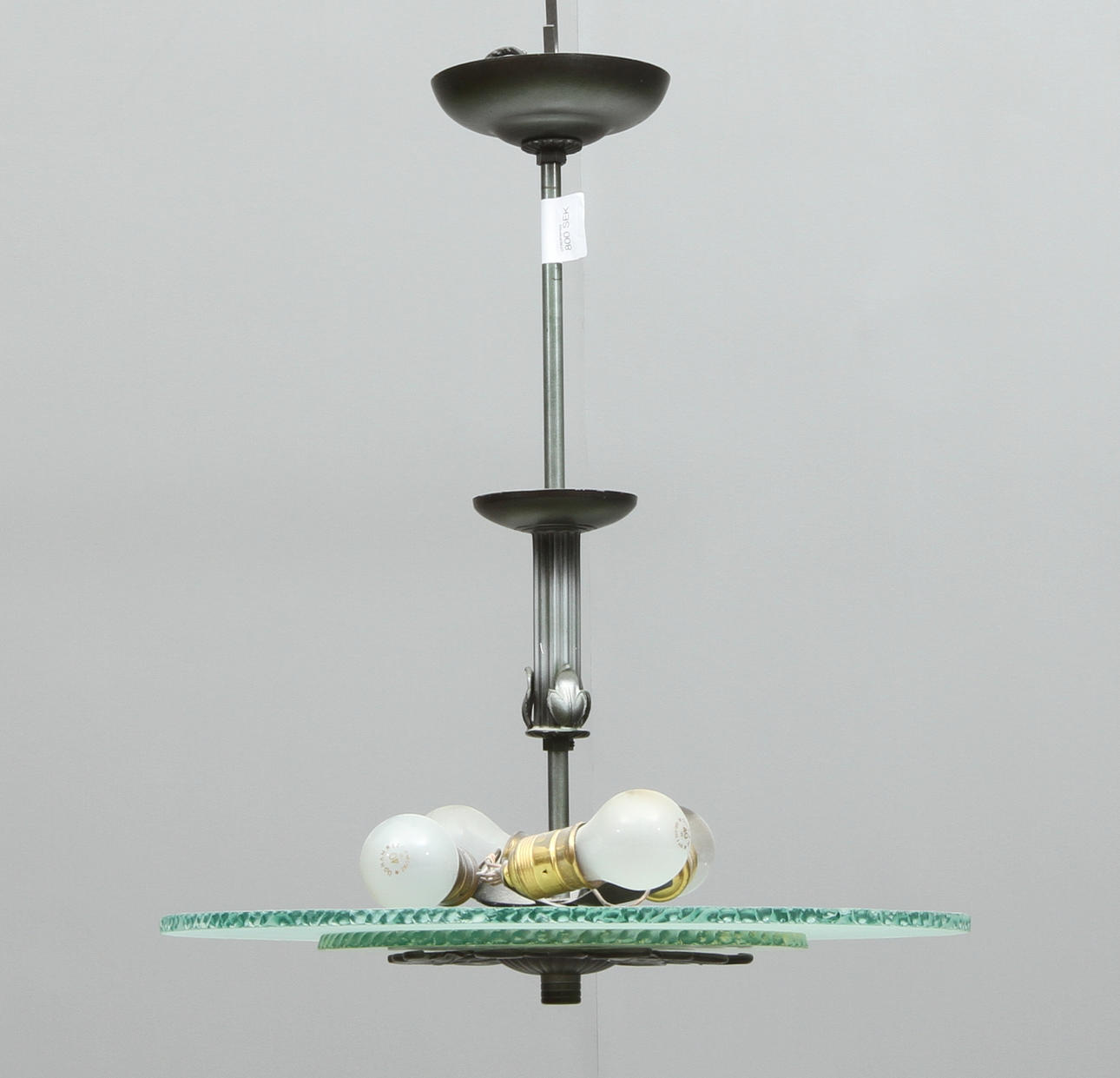 TAKPLAFOND, glas och metall, funkis, 1900-tal.