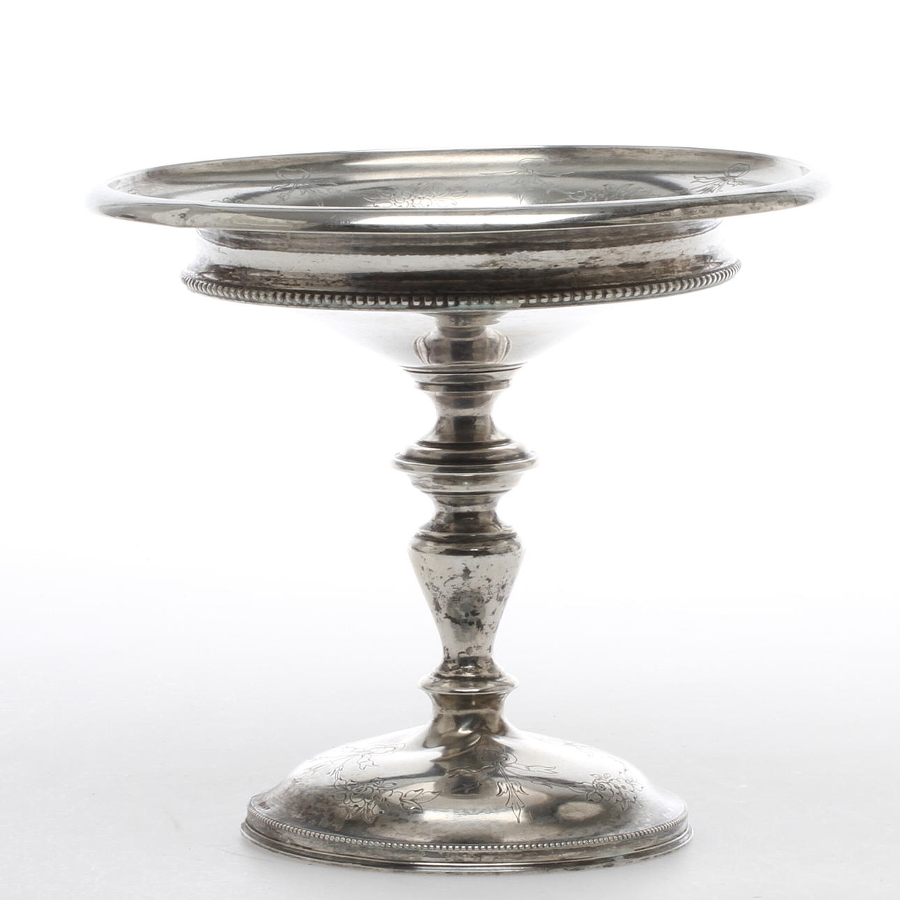 SKÅL PÅ FOT, silver, firma Gustaf Möllenborg Stockholm 1877.