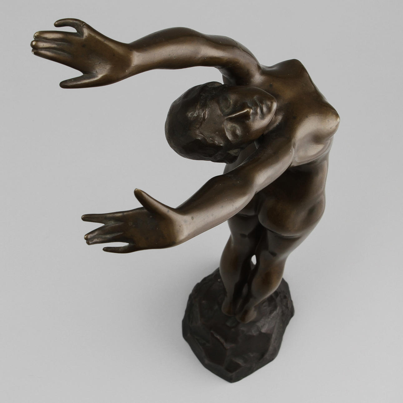 SKULPTUR, brons, "Solrosen", Axel Ebbe (1868 - 1941).