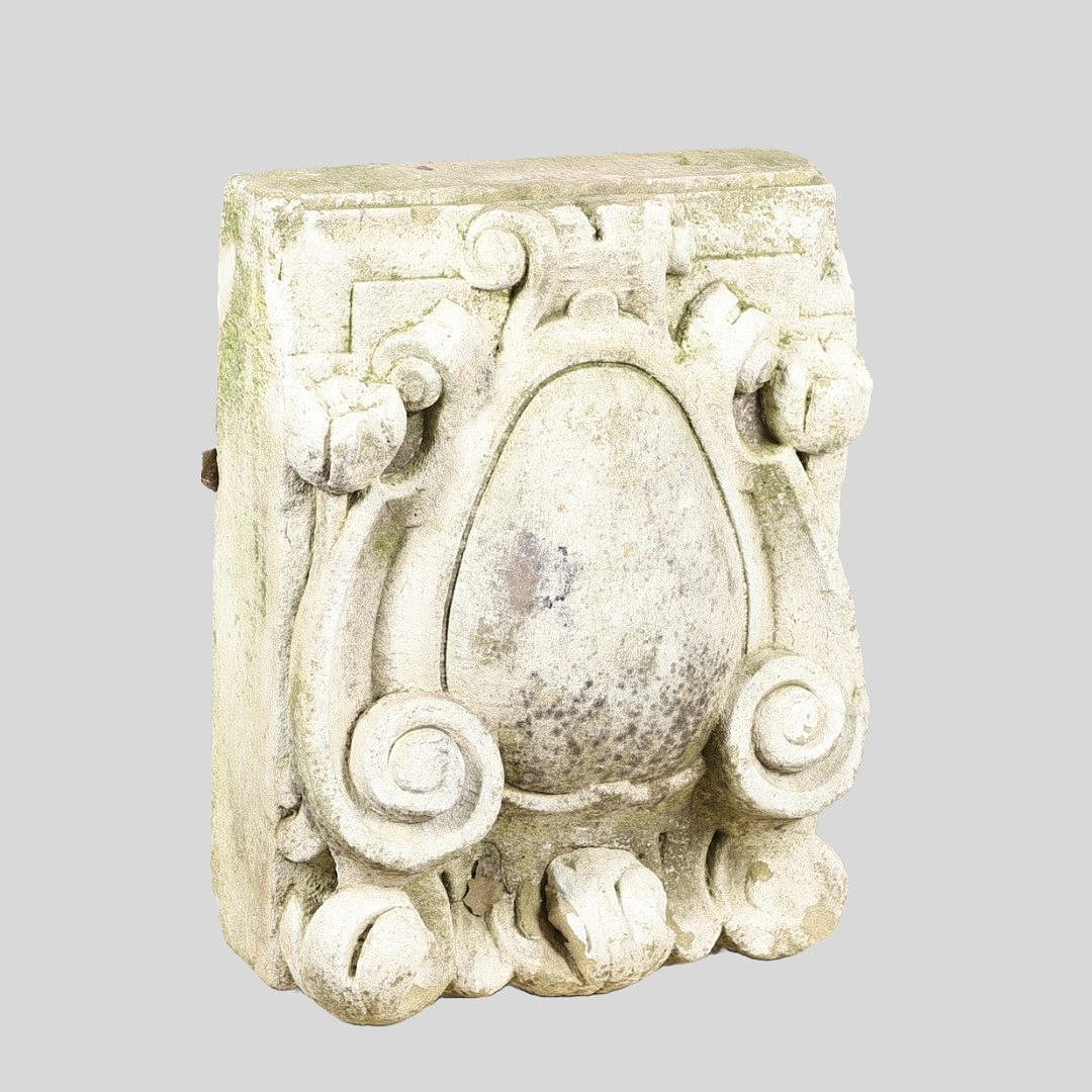 A 19TH CENTURY CARVED STONE PANEL.