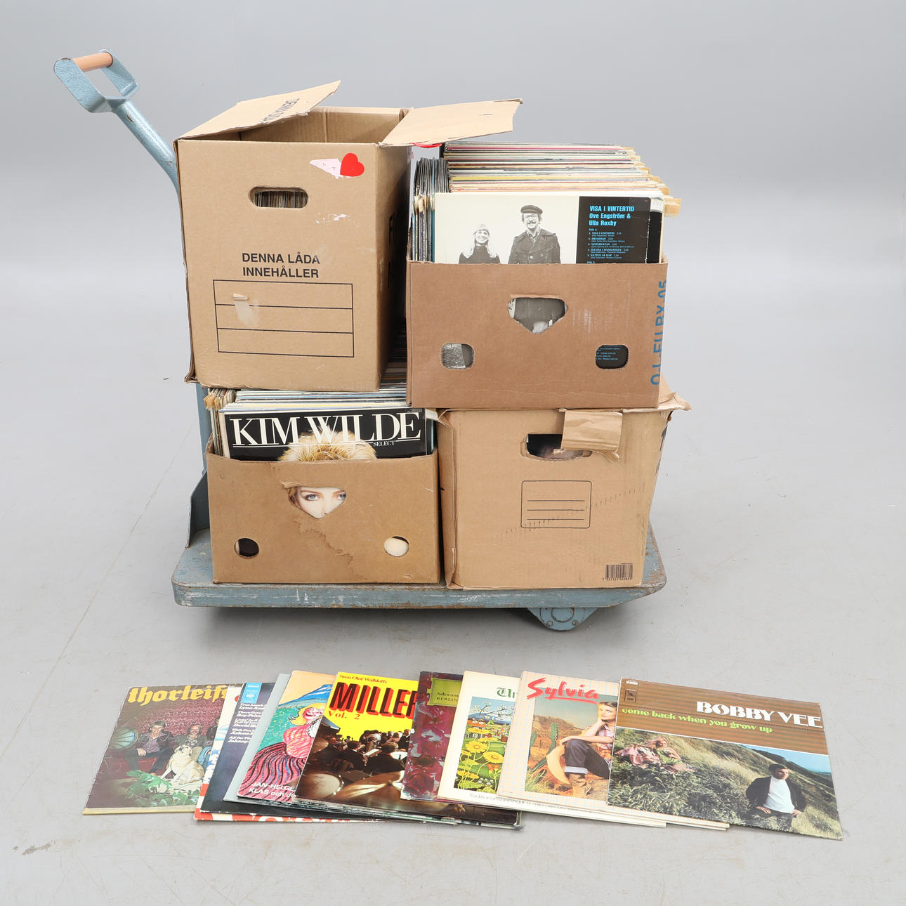 LP-SKIVOR fyra kartonger.