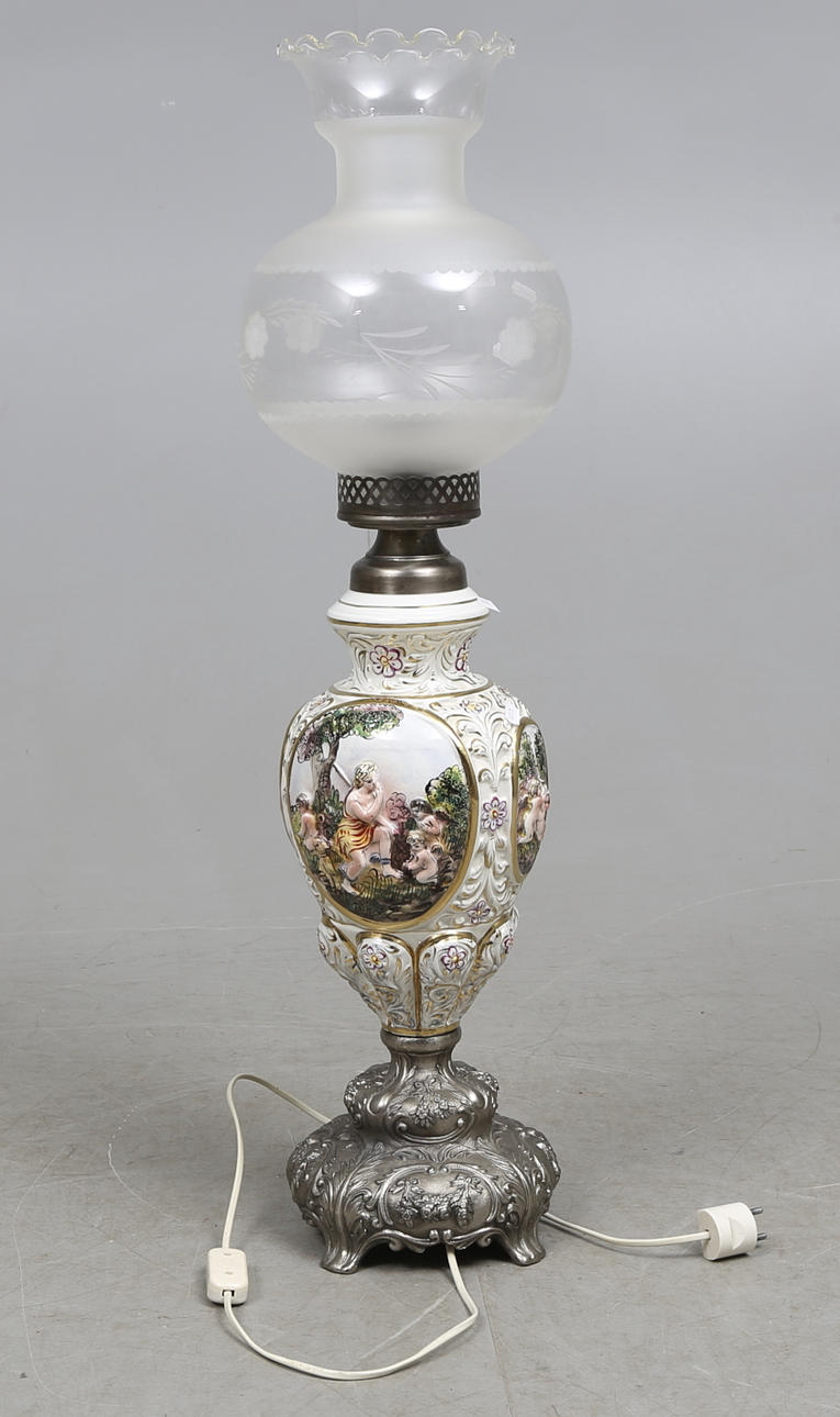 BORDSARMATUR, metall, glas och porslin, Italien, 1900-talets andra hälft.