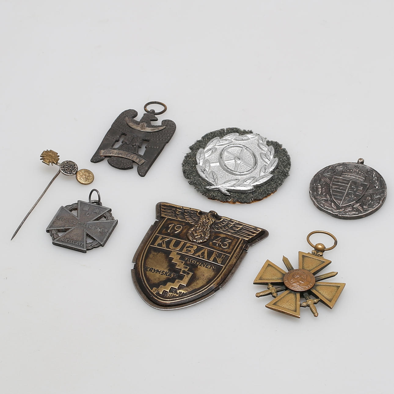 SAMLING MEDALJER, 7 st, bland annat den tyska "Kuban-medaljen".