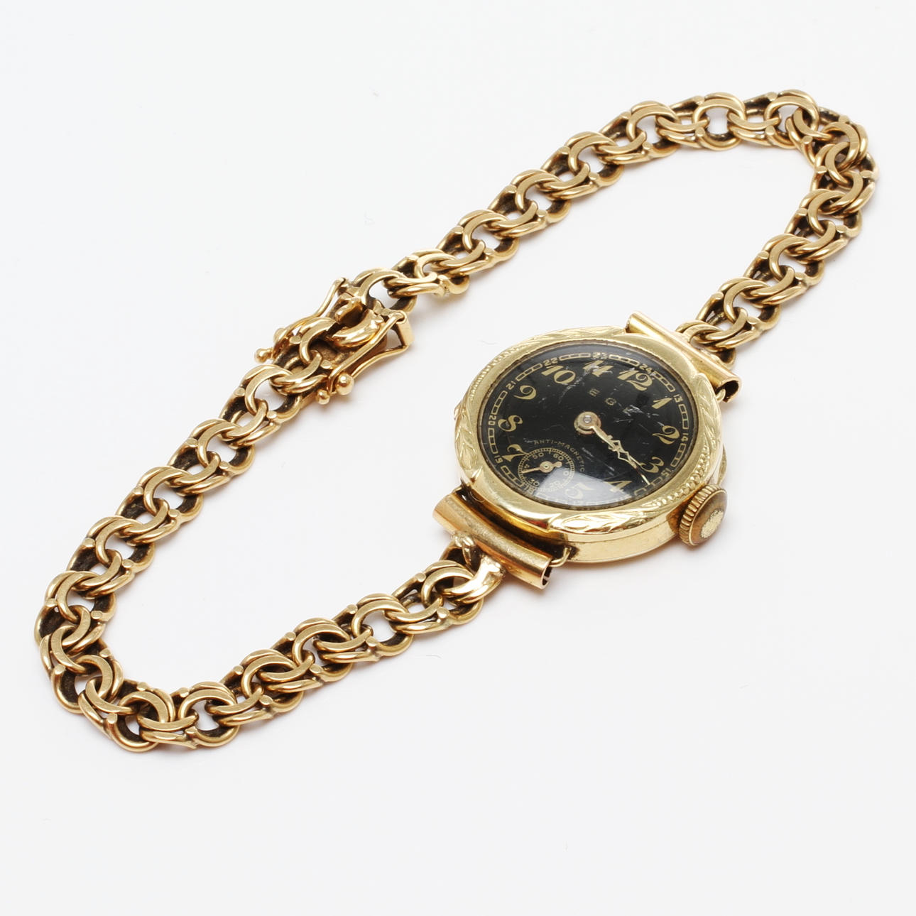 ARMBANDSUR, urtavla märkt EGE boett 14k, länk 18k stämplad M.K:S Guldsmedsatelier Ab Stockholm, 1962.