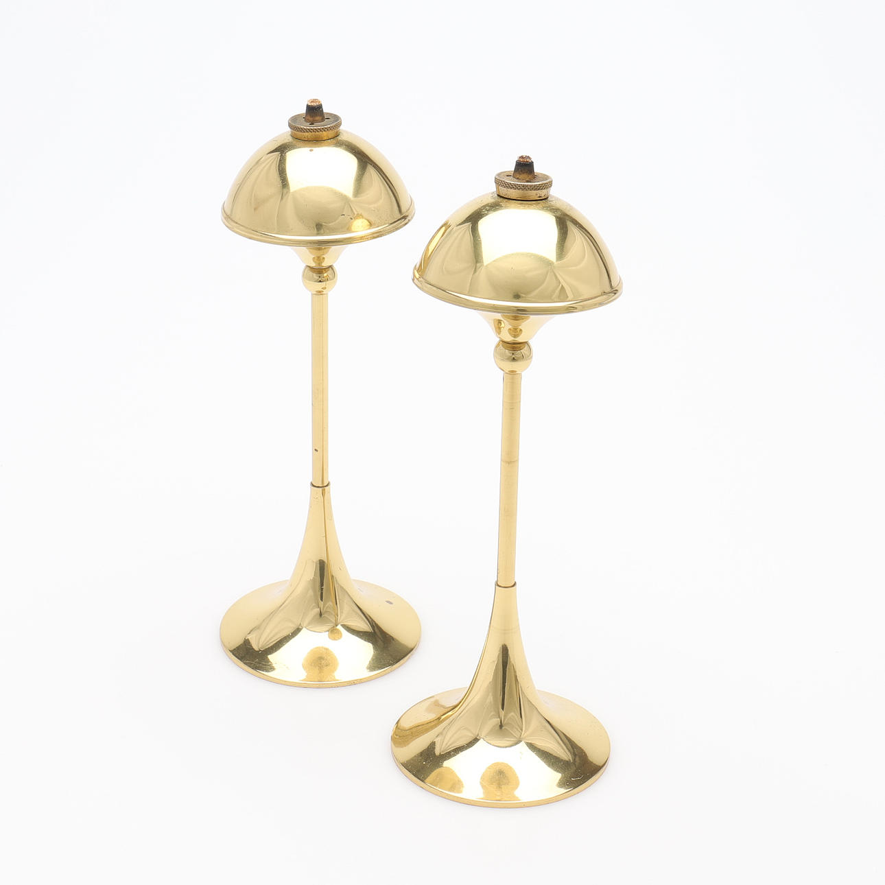 OIL LAMPS, A PAIR, HEJL, DENMARK.