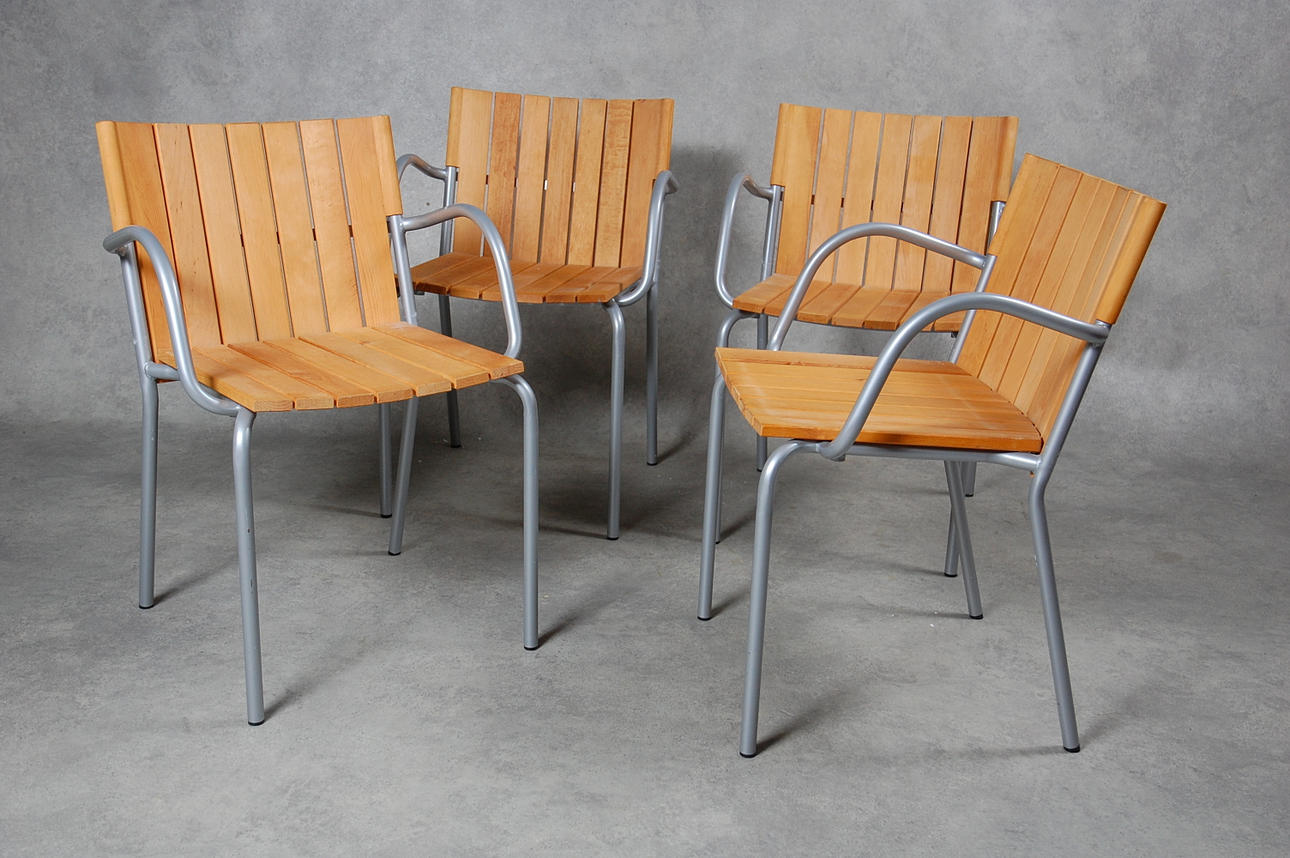 TRÄDGÅRDSSTOLAR, 4 st, stapelbara.