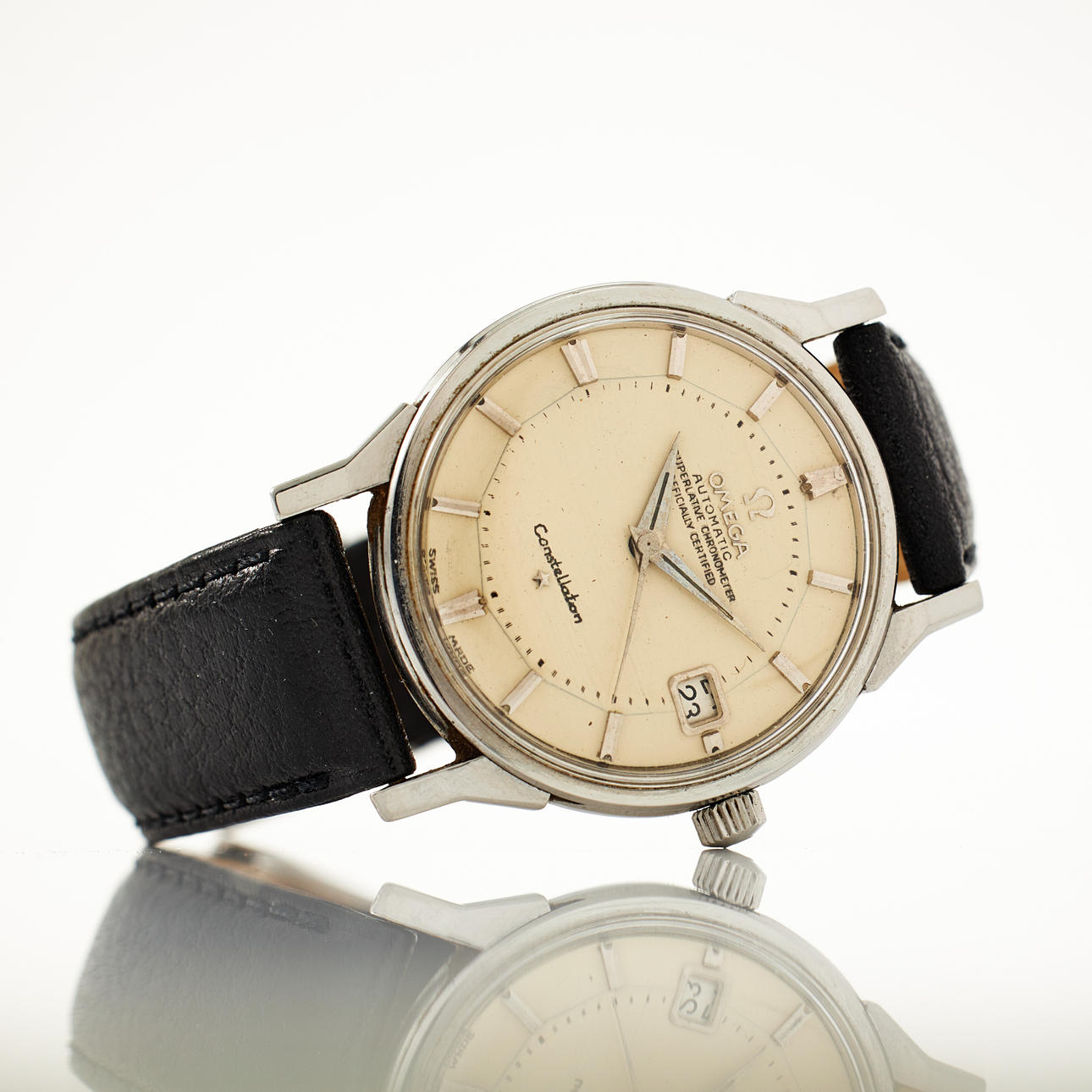 OMEGA, wristwatch, Constellation, steel, circa 1963.
