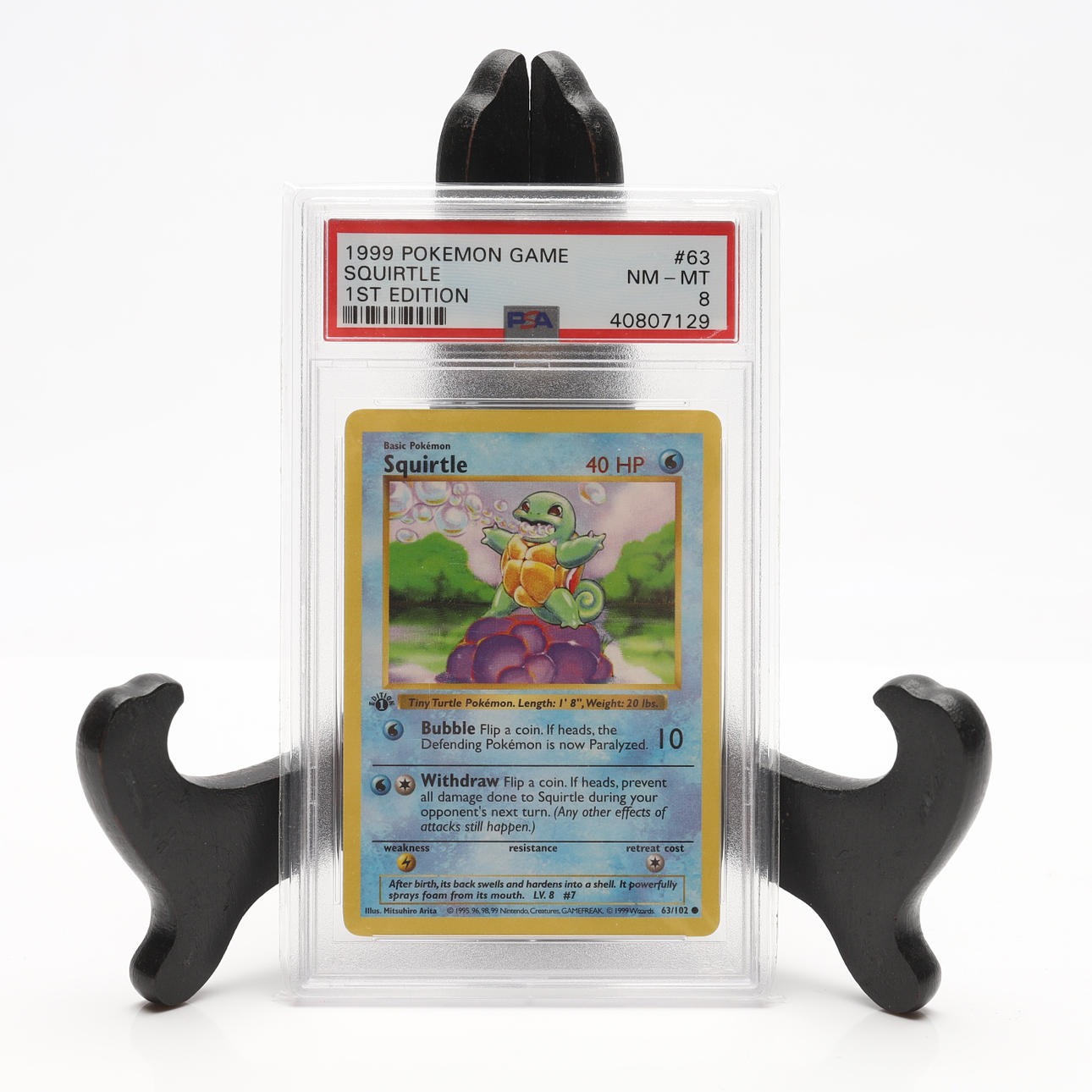 1st edition squirtle pokemon card Squirtle Pokemon Card Credit Card Skin – Anime Town Creations main image 1