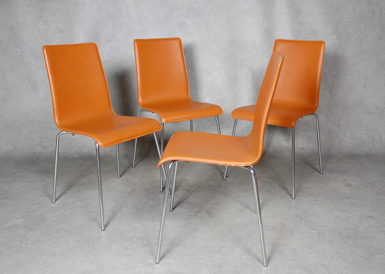 CHAIRS, 4 pcs Leather.
