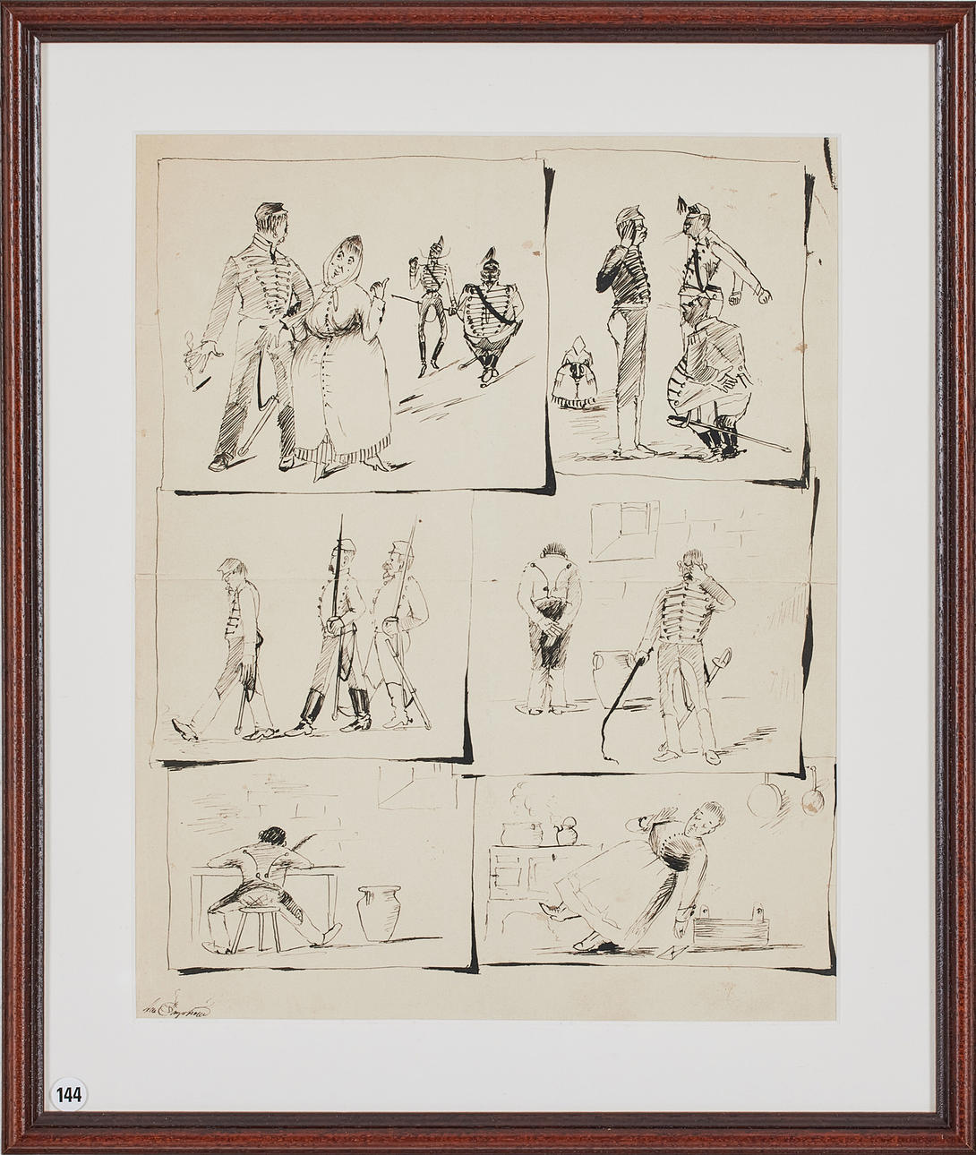 ALBERT ENGSTRÖM. "Serie sex bilder".