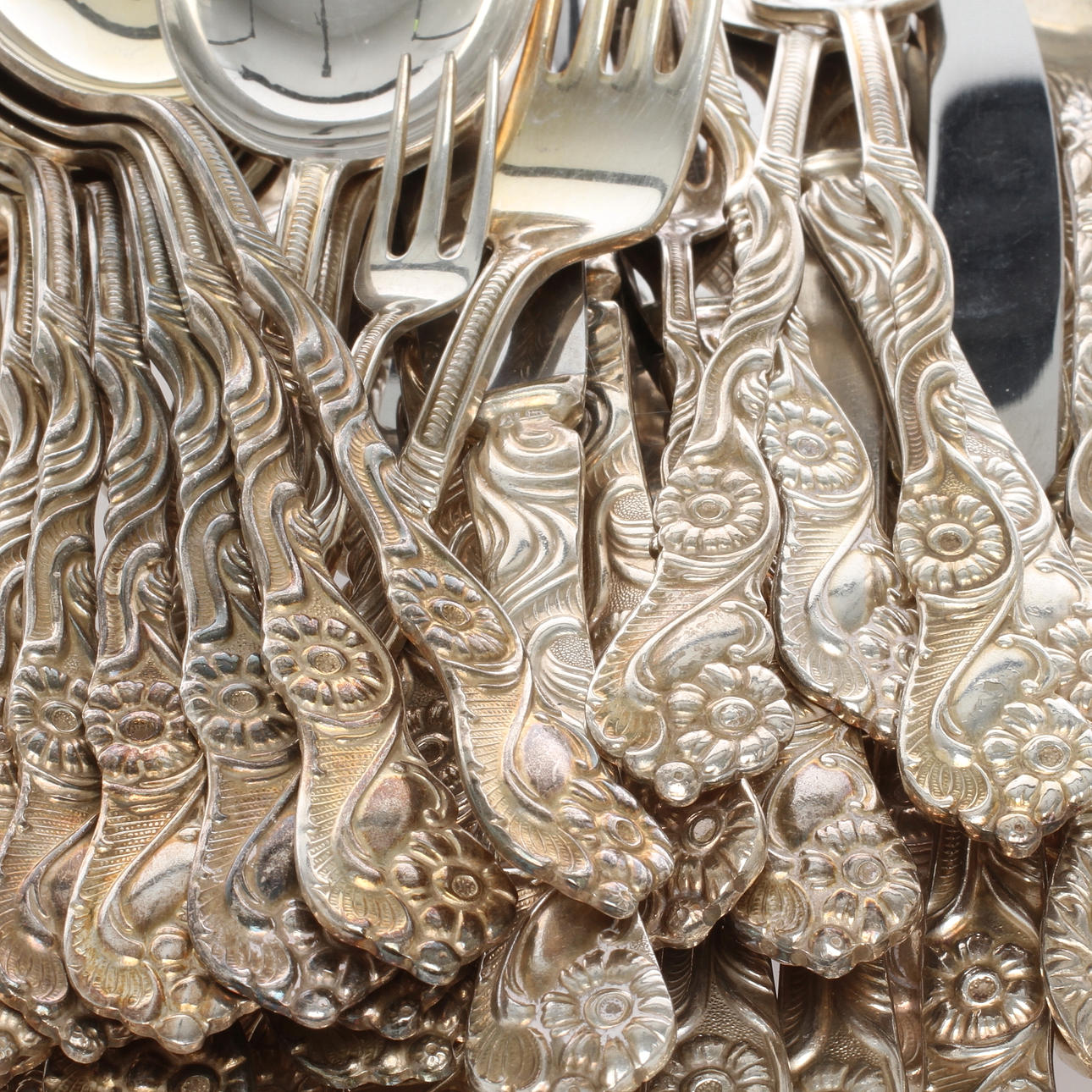 BESTICK, 62 delar, nysilver, modell "Amsterdam".