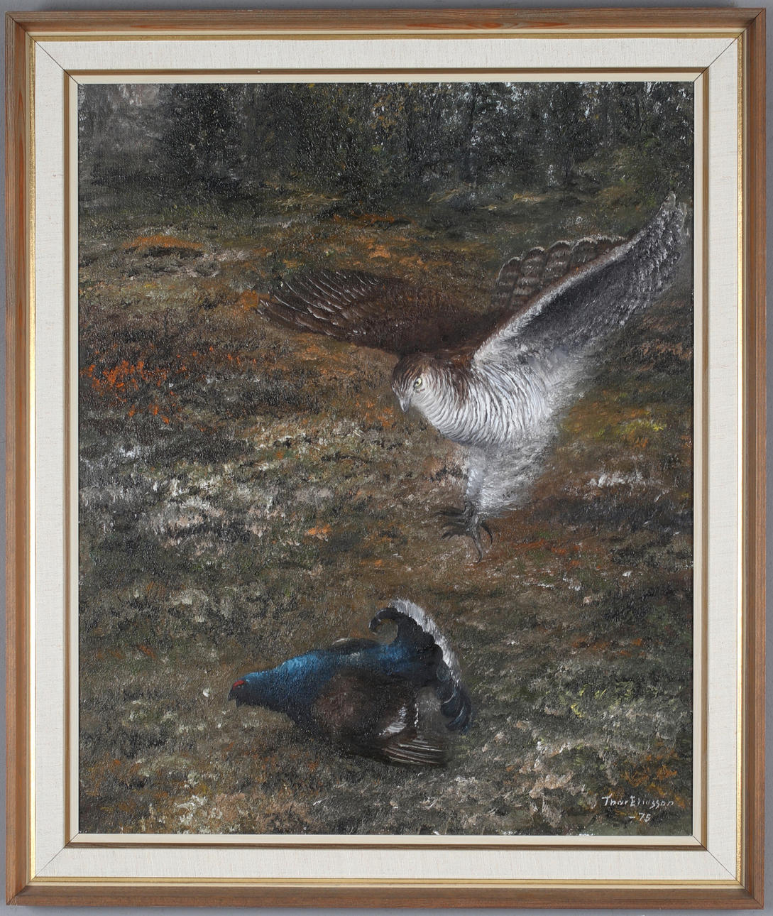 THOR ELIASSON. Composition, oil on canvas, signed and dated -75.
