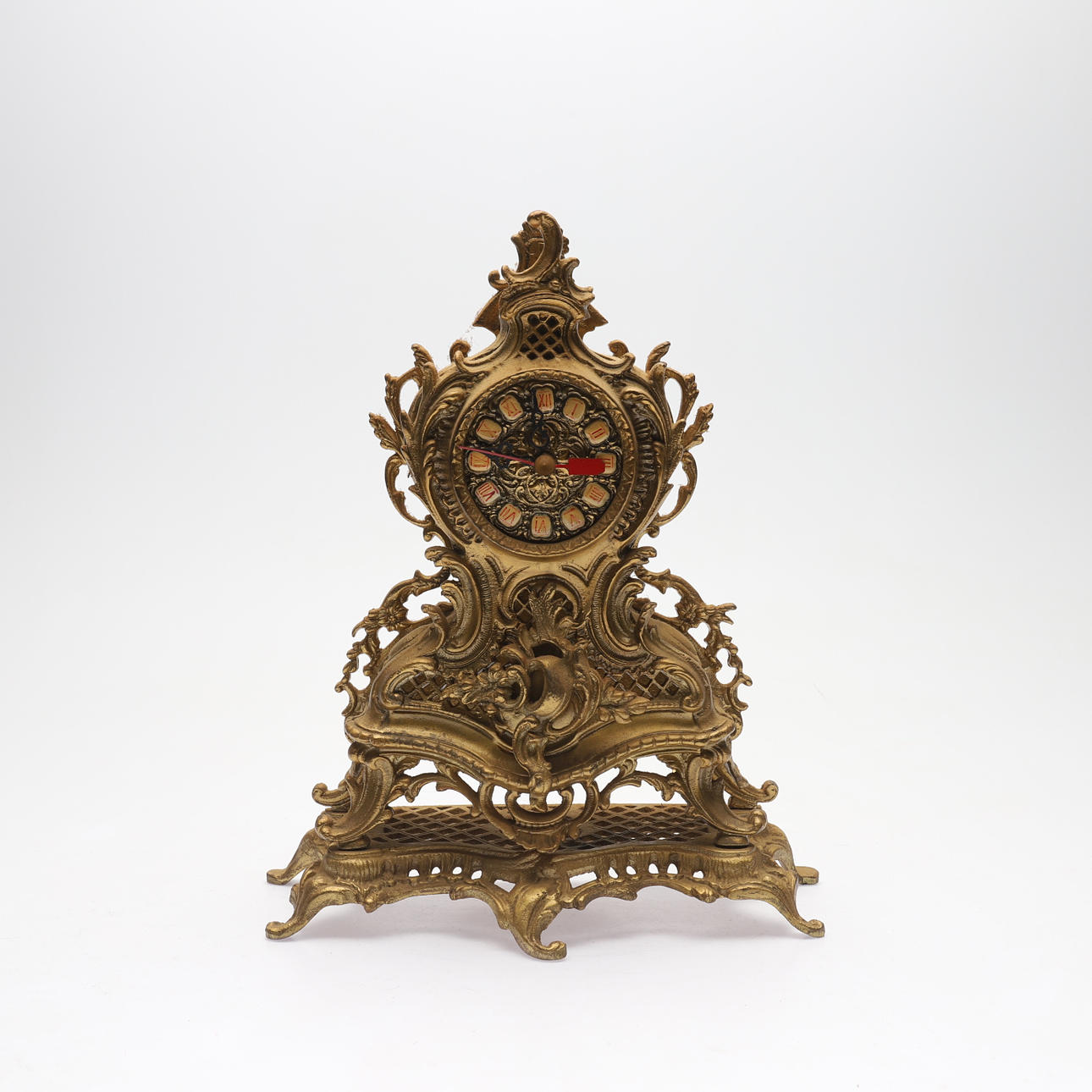 TABLE CLOCK, quartz, rococo style, 20th century.