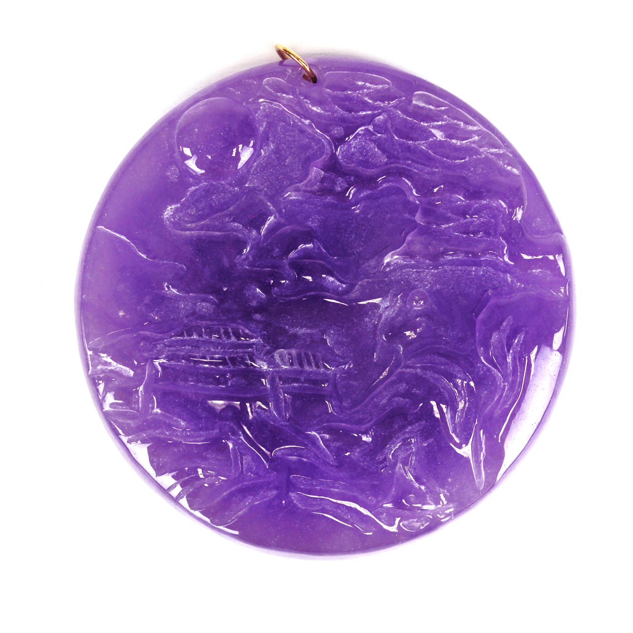 COLGANTE DE JADE LAVANDA CHINA.
