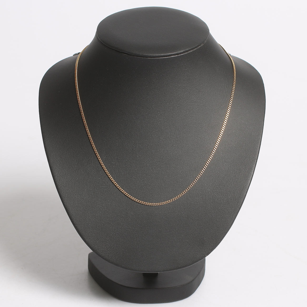 KETTE, 18 Karat Gold, Panzerglied, mit zusätzlichem Schloss. 1900er. Gewicht 7 Gramm.