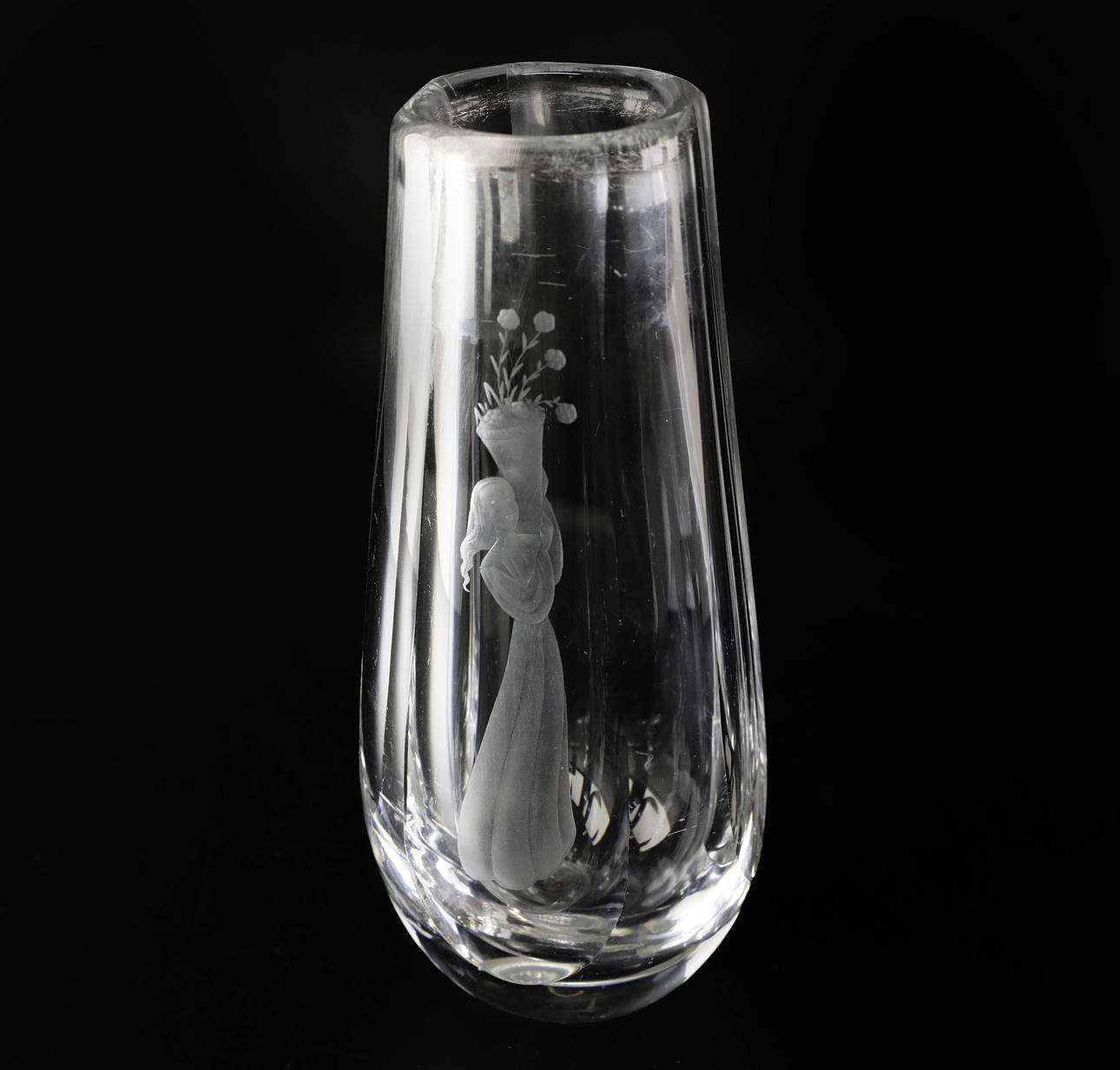 SVEN PALMQVIST. vas, Orrefors, signerad.