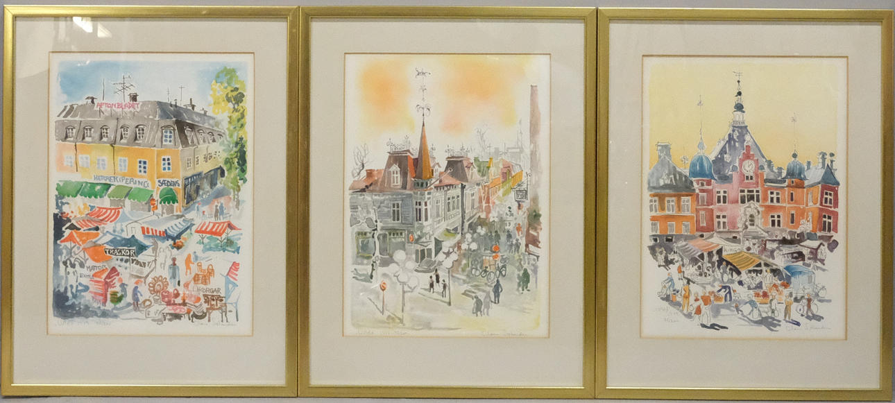 CLARA SALANDER. TRE LITOGRAFIER.