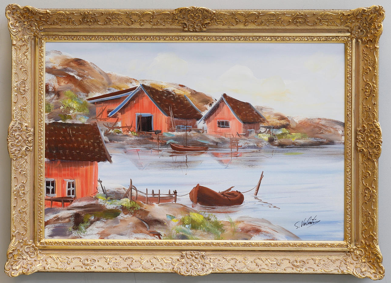 GUNNAR VALENTIN. Oil on canvas, signed.