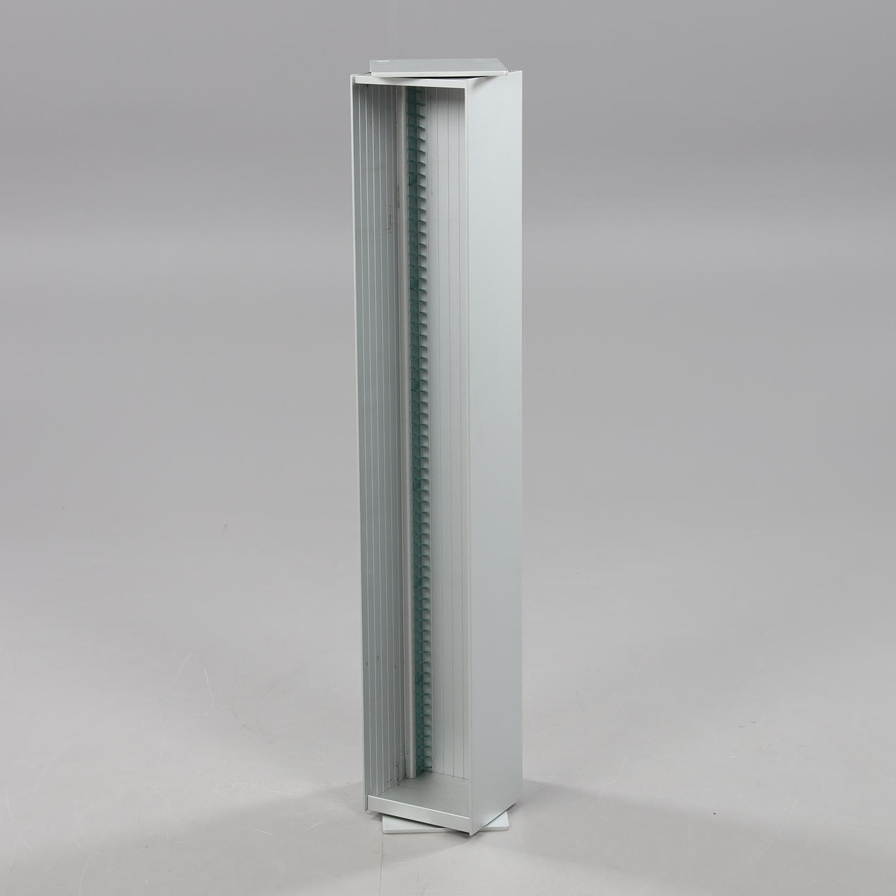 CD STACK, wall-mounted, brushed aluminium, 2000s.