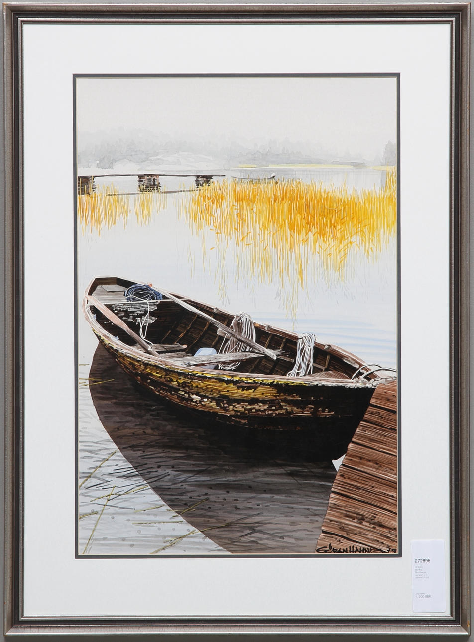 GÖRAN HAHNE. Blandteknik, signerad och daterad 79.