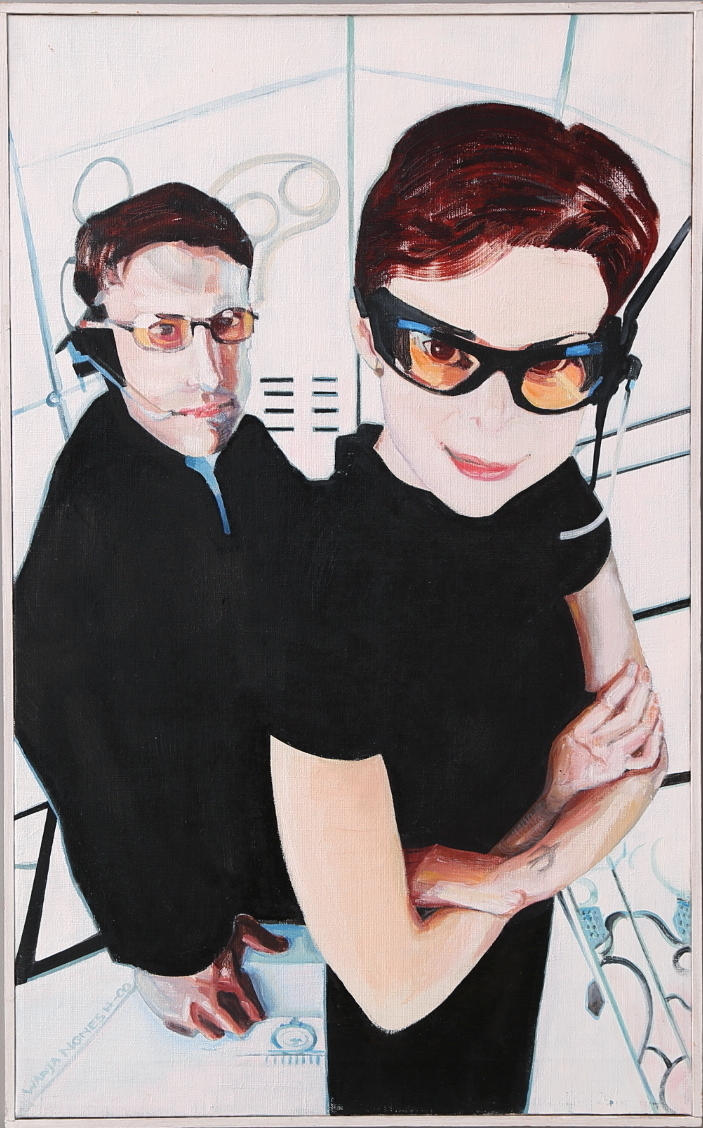 WANJA "NONES" HÅKANSSON. Olja på duk, "Huvudström" signerad, daterad -00.