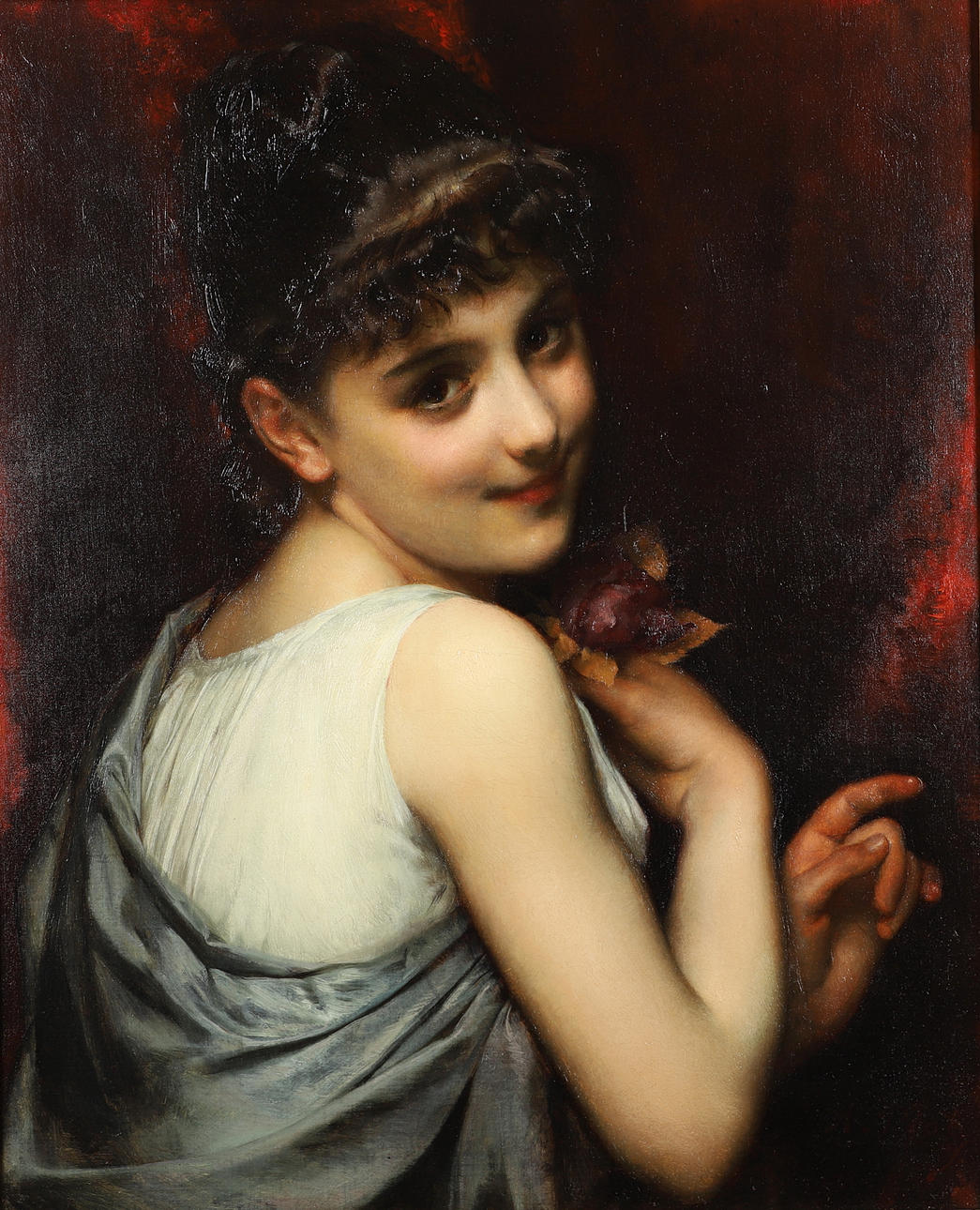 ETIENNE ADOLPHE PIOT (1831-1910). THE FRAGRANT BLOOM OF WOMANHOOD.