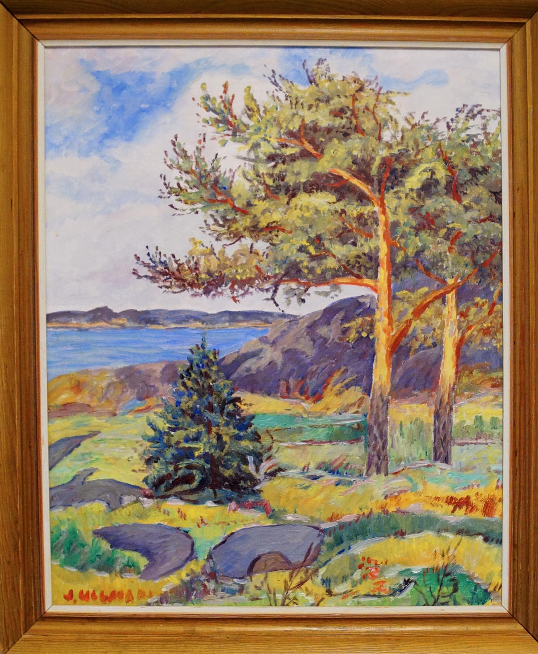 JOHN ULLMAN. Öl auf Leinwand, signiert.