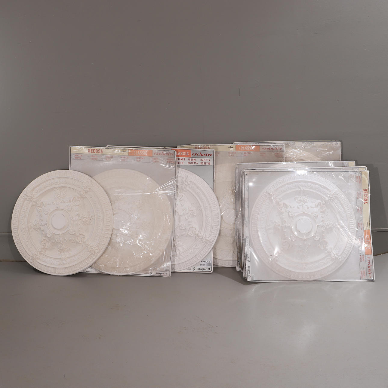 STUKATURER, 8 stycken, plast.