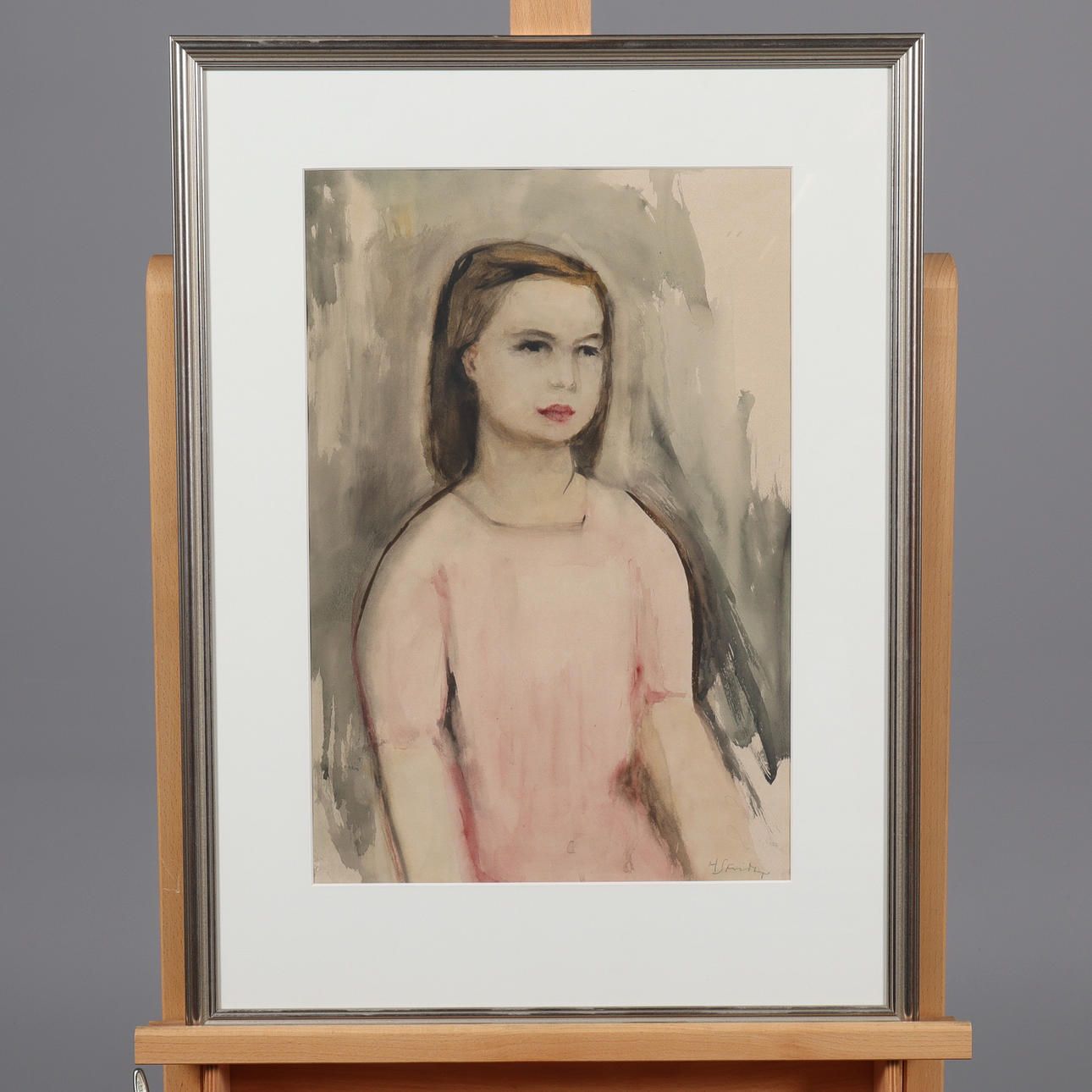 HANS STRIDH. AKVARELL, signerad.