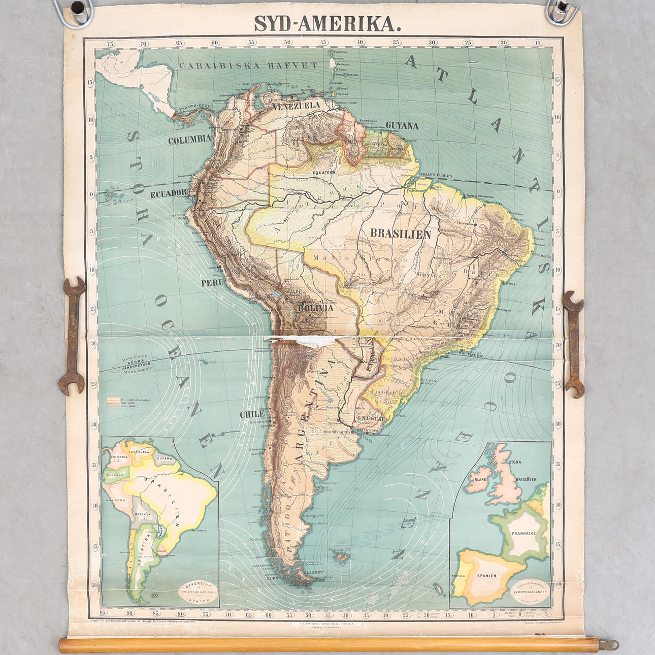 SKOLPLANSCH, SYDAMERIKA.